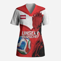 Personalized Austria Football Scrub Top Unsere Burschen Eagle Mascot