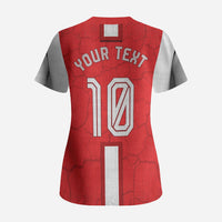 Personalized Austria Football Scrub Top Unsere Burschen Eagle Mascot