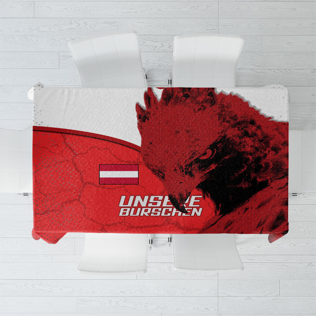 Austria Football Tablecloth Unsere Burschen Eagle Mascot