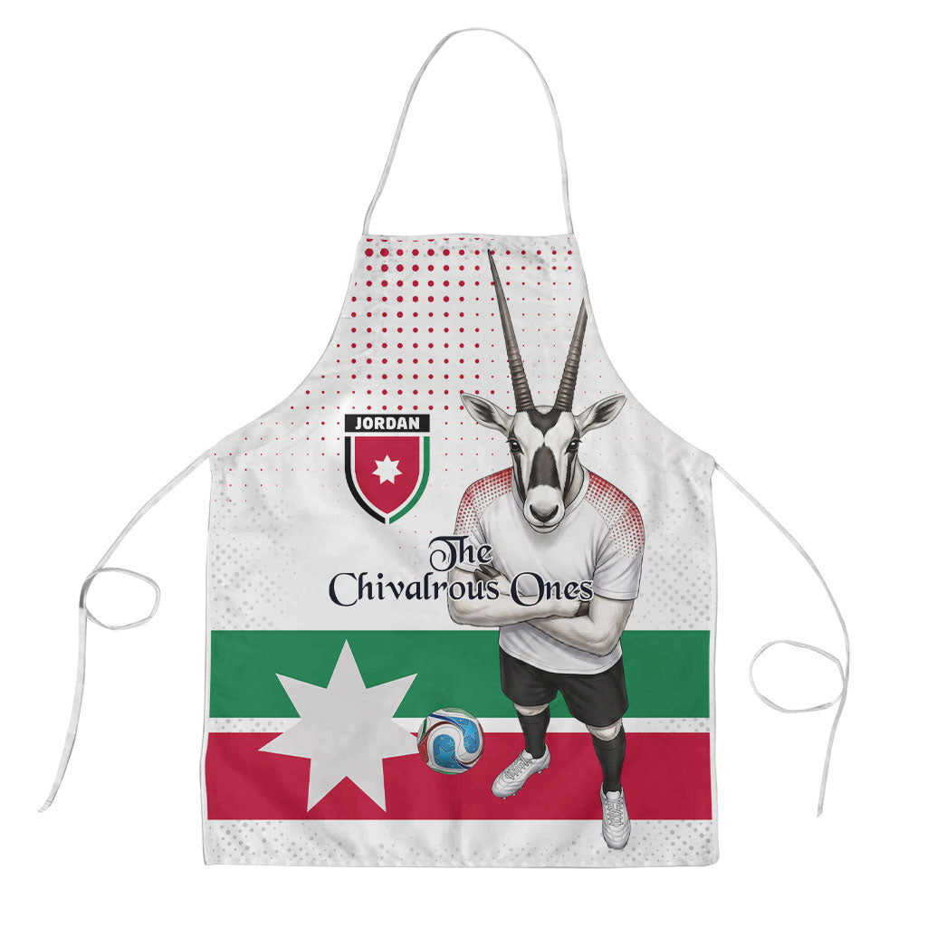 Jordan Football Apron The Chivalrous Ones Oryx Mascot Patriotic Halftone Dot