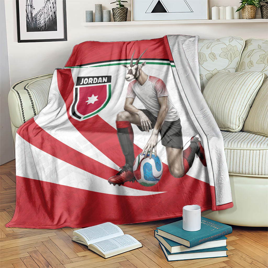 Jordan Football Oryx Mascot Blanket Patriotic Diagonal Stripe Athletic Graphic