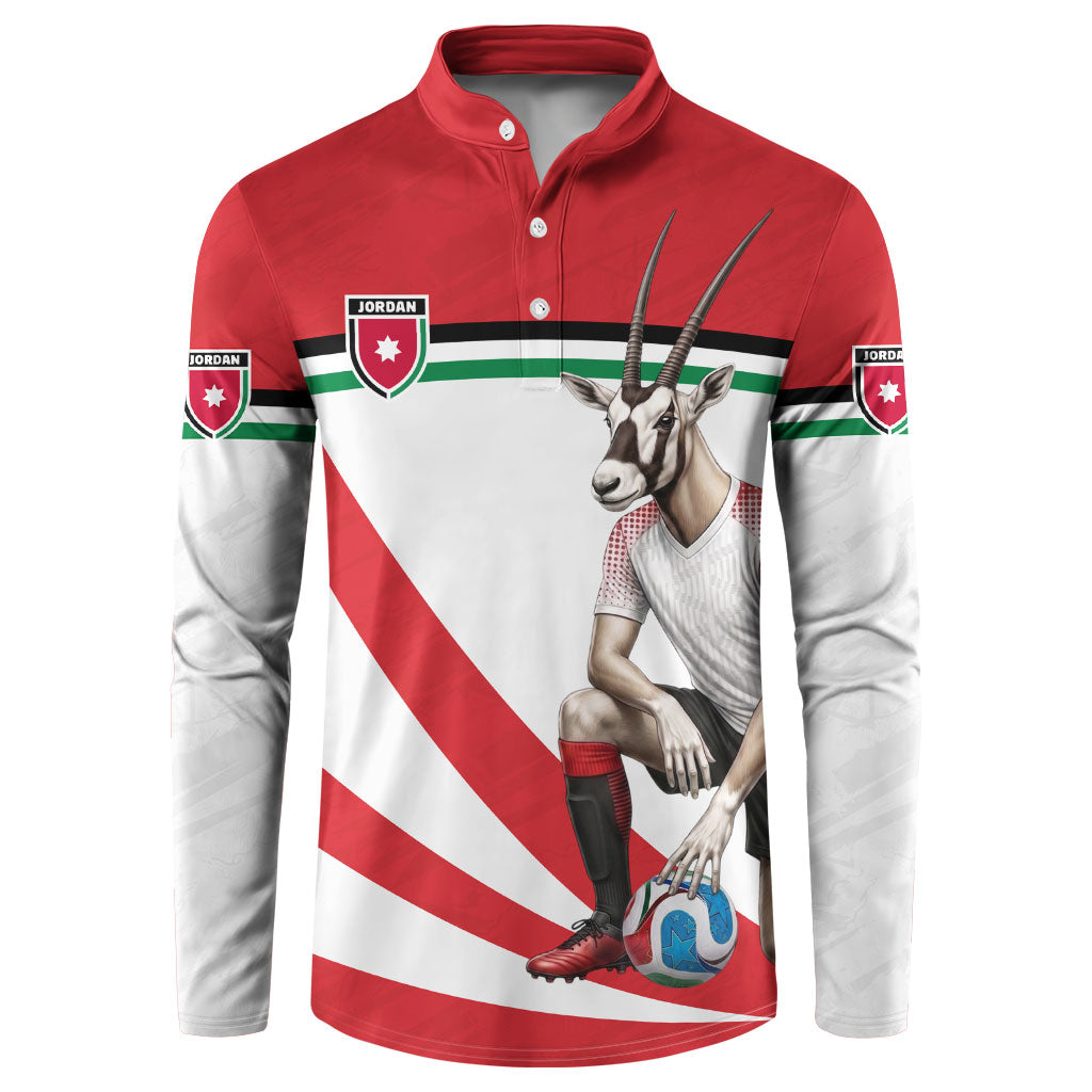 Personalized Jordan Football Oryx Mascot Button Sweatshirt Patriotic Diagonal Stripe Athletic Graphic