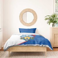 Scotland Blue Tartan Bedding Set with Crest and Saltire Shield Design - Wonder Print Shop