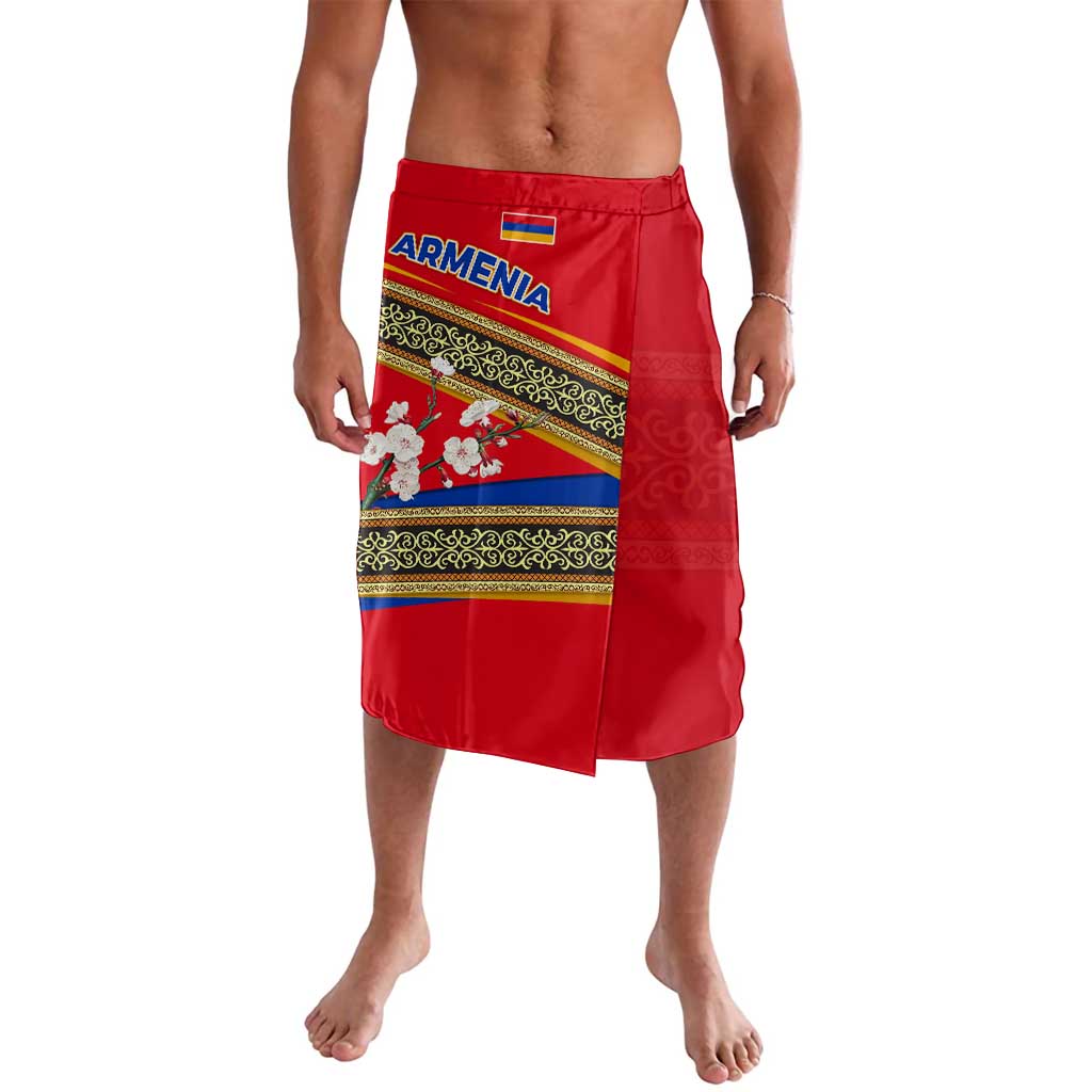 Armenia Traditional Pattern Lavalava with Floral Motif and National Flag Design - Wonder Print Shop