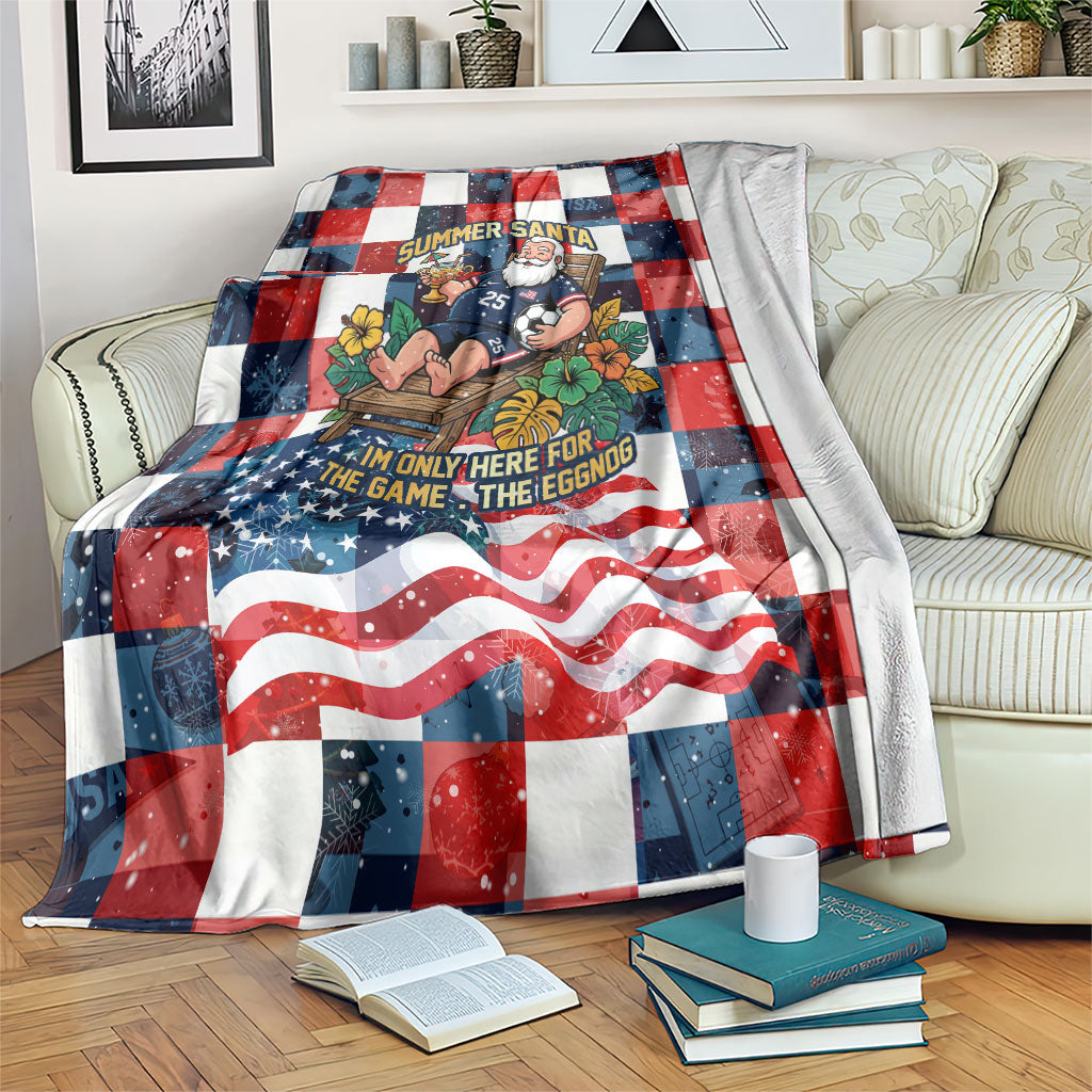 USA Soccer Summer Christmas In July Blanket Summer Santa World Football 2026