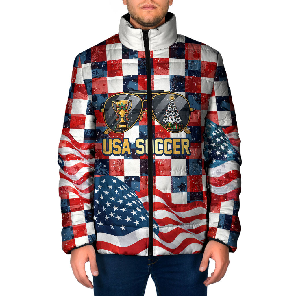 USA Soccer Summer Christmas In July Padded Jacket Summer Santa World Football 2026