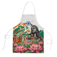 India 80th Independence Day Apron Ashoka Chakra Lotus Landmarks Shiva