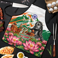 India 80th Independence Day Apron Ashoka Chakra Lotus Landmarks Shiva