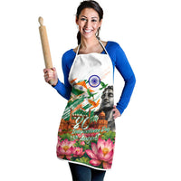 India 80th Independence Day Apron Ashoka Chakra Lotus Landmarks Shiva