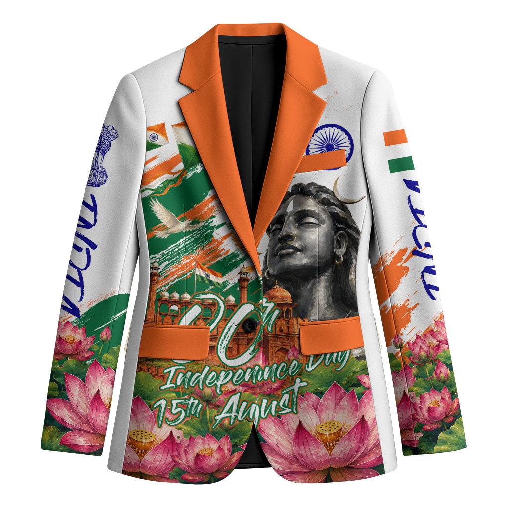 India 80th Independence Day Blazer Ashoka Chakra Lotus Landmarks Shiva