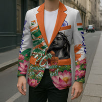 India 80th Independence Day Blazer Ashoka Chakra Lotus Landmarks Shiva