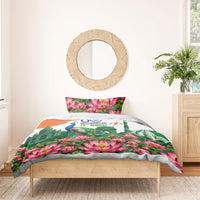 India 80th Independence Day Bedding Set India Gate Peacock Lotus Heritage Landmarks