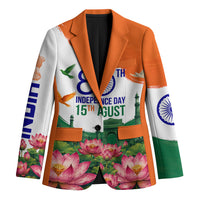 India 80th Independence Day Blazer India Gate Peacock Lotus Heritage Landmarks