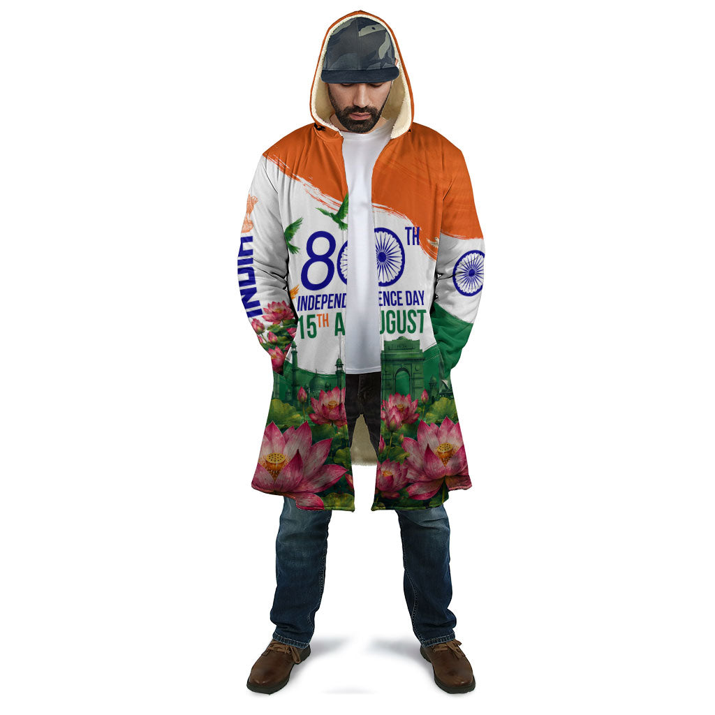 India 80th Independence Day Cloak India Gate Peacock Lotus Heritage Landmarks