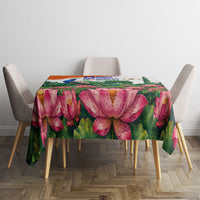 India 80th Independence Day Tablecloth India Gate Peacock Lotus Heritage Landmarks
