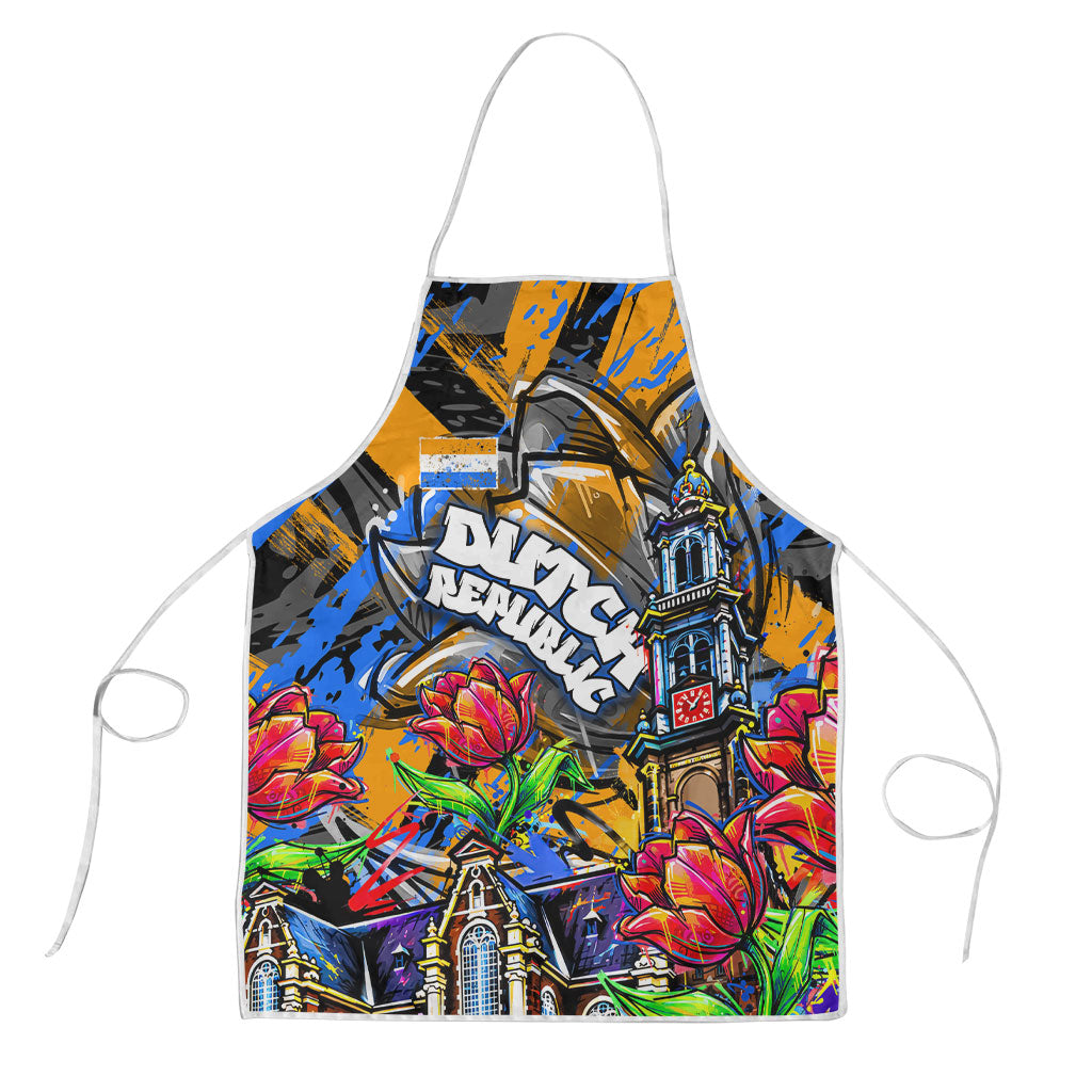 Amsterdam Dutch Republic Netherlands Apron Urban Graffiti Patriotic Landmark Tulips