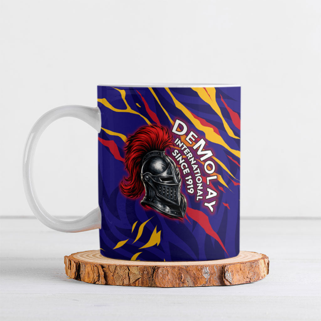 DeMolay 1919 Ceramic Mug Knight Faith Unto Death Graphic Art
