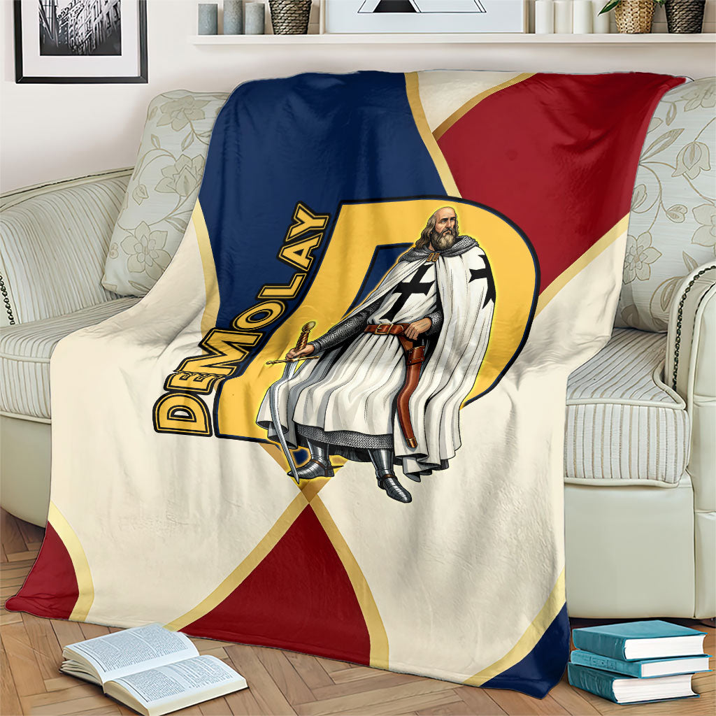 Jacques De Molay Blanket Crusader Knight Retro Virtues Seven Precepts