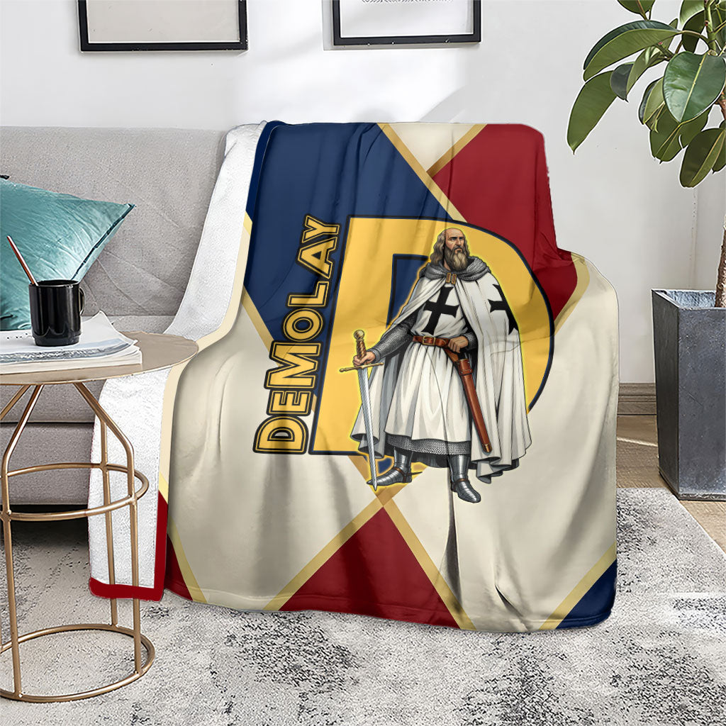 Jacques De Molay Blanket Crusader Knight Retro Virtues Seven Precepts
