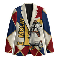 Jacques De Molay Blazer Crusader Knight Retro Virtues Seven Precepts