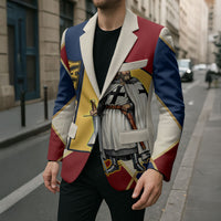 Jacques De Molay Blazer Crusader Knight Retro Virtues Seven Precepts