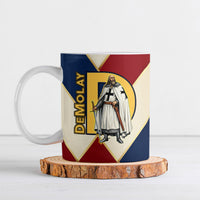 Jacques De Molay Ceramic Mug Crusader Knight Retro Virtues Seven Precepts