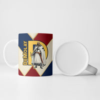 Jacques De Molay Ceramic Mug Crusader Knight Retro Virtues Seven Precepts