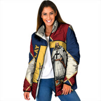 Jacques De Molay Padded Jacket Crusader Knight Retro Virtues Seven Precepts