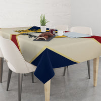 Jacques De Molay Tablecloth Crusader Knight Retro Virtues Seven Precepts