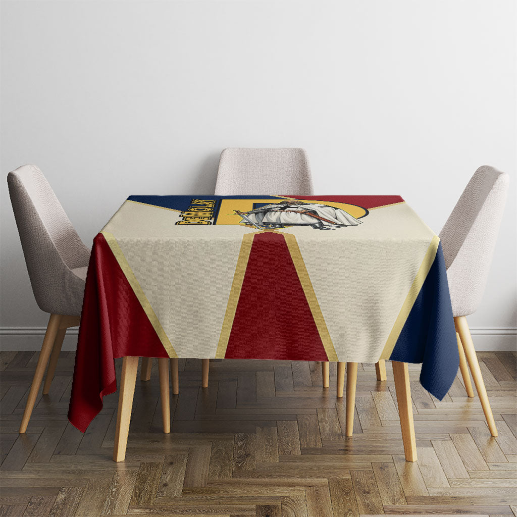 Jacques De Molay Tablecloth Crusader Knight Retro Virtues Seven Precepts