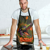 Florida Alligator Airboat Apron Everglade Swamp Life Graffiti Splatter Artwork