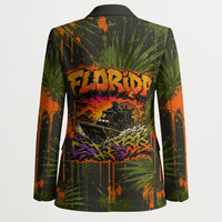 Florida Alligator Airboat Blazer Everglade Swamp Life Graffiti Splatter Artwork
