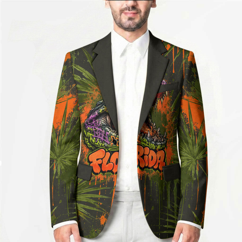 Florida Alligator Airboat Blazer Everglade Swamp Life Graffiti Splatter Artwork