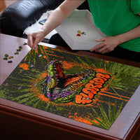Florida Alligator Airboat Puzzle Everglade Swamp Life Graffiti Splatter Artwork