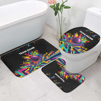 Colorful Bowling Ball and Pins Graphic Bathroom Set Custom with Paint Splash - Wonder Print Shop