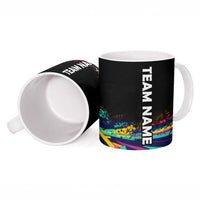 Colorful Bowling Ball and Pins Graphic Ceramic Mug Custom with Paint Splash - Wonder Print Shop