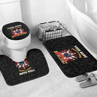 Flaming Bowling Ball Bathroom Set with Strike Explosion and Funny Quote Graphic on Bowling - Wonder Print Shop