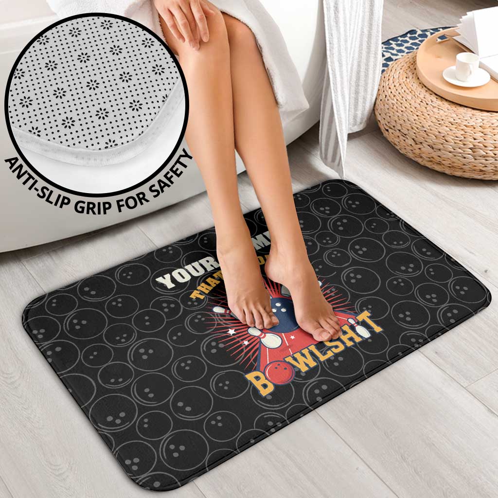 Flaming Bowling Ball Bathroom Set with Strike Explosion and Funny Quote Graphic on Bowling - Wonder Print Shop