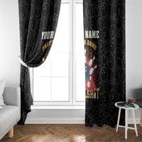 Flaming Bowling Ball Window Curtain with Strike Explosion and Funny Quote Graphic on Bowling - Wonder Print Shop