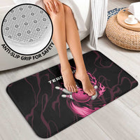 Pink Flaming Bowling Ball and Pins Bathroom Set with Lightning Effect Graphic Design - Wonder Print Shop