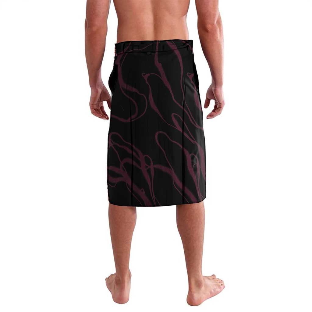 Pink Flaming Bowling Ball and Pins Lavalava with Lightning Effect Graphic Design - Wonder Print Shop