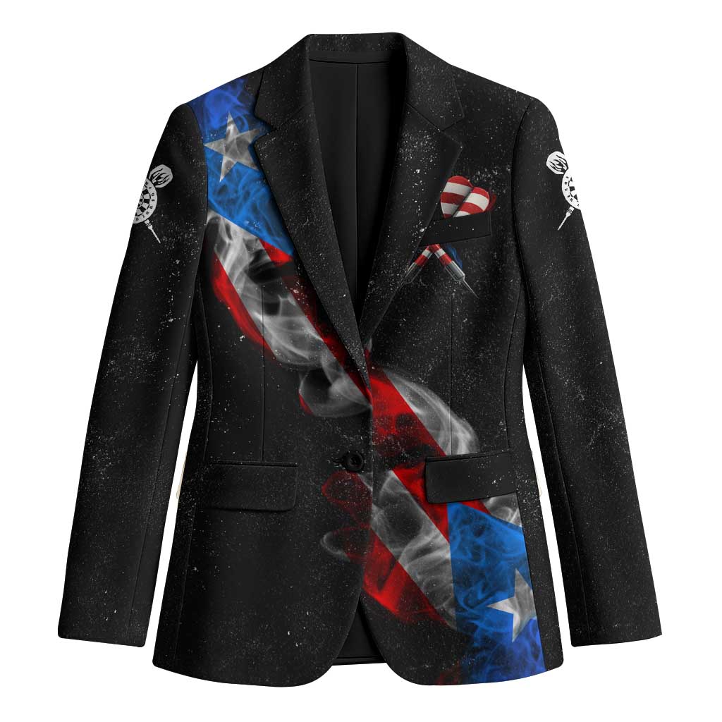 American Flag Smoke Trail Blazer with Dartboard and Crossed Darts Graphic Design - Wonder Print Shop