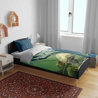 Catfish and Underwater Scene Design Bedding Set with Forest Background and Fishing Theme Elements - Wonder Print Shop