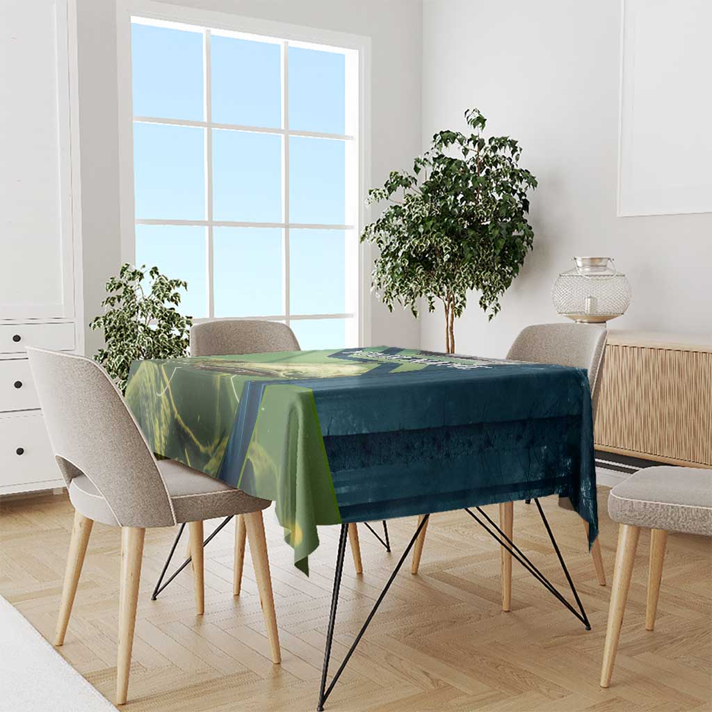 Catfish and Underwater Scene Design Tablecloth with Forest Background and Fishing Theme Elements - Wonder Print Shop