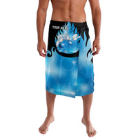 Blue Flame Bowling Ball and Pins Design Lavalava with Smoke Effects and Custom Team Name Text - Wonder Print Shop