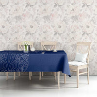 Montserrat Tablecloth with Tribal Sea Turtle Illustration Blue Polynesian Pattern Design - Wonder Print Shop