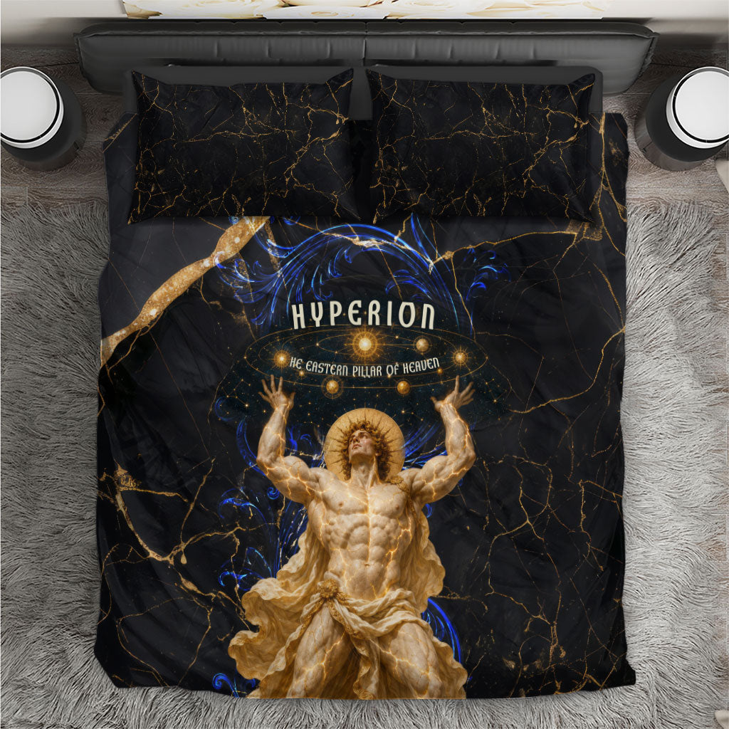 Hyperion Eastern Pillar Of Heaven Bedding Set Classic Greek Mythology Titan Heavenly Celestial Astronomy Art Graphic
