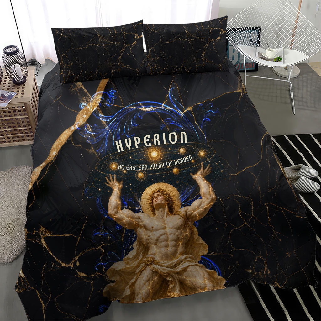 Hyperion Eastern Pillar Of Heaven Bedding Set Classic Greek Mythology Titan Heavenly Celestial Astronomy Art Graphic