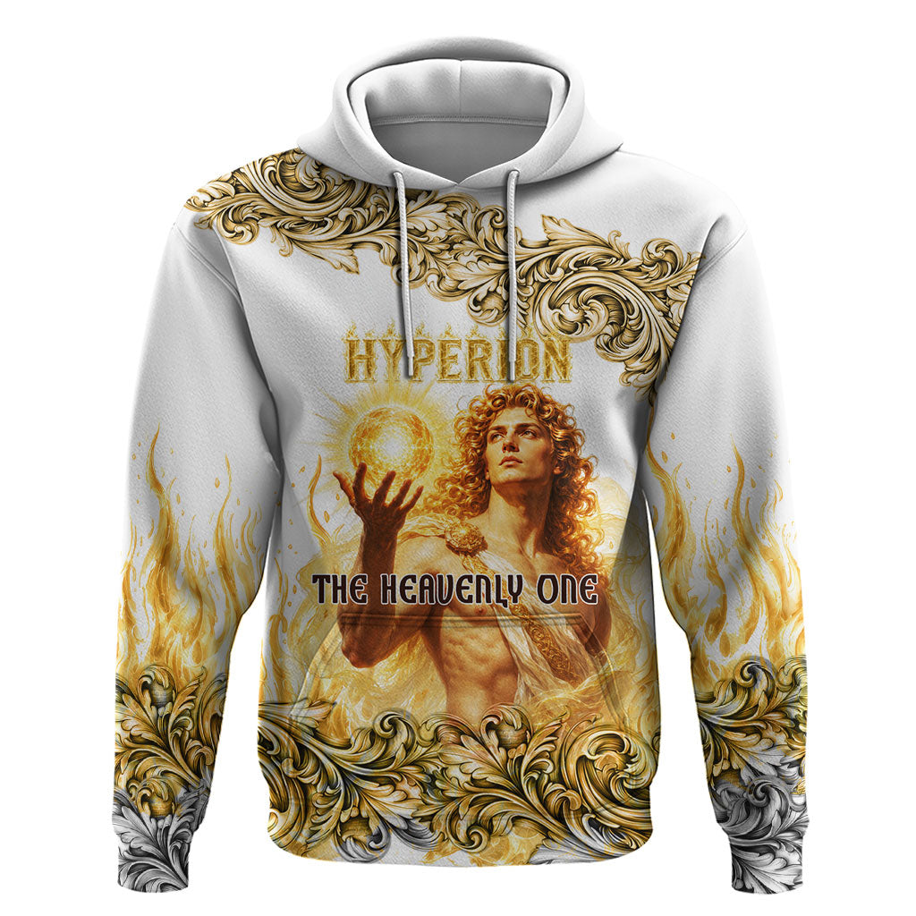 Hyperion First Titan Of Light Hoodie Ancient Greek Mythology Celestial God Gold Filigree Graphic Art