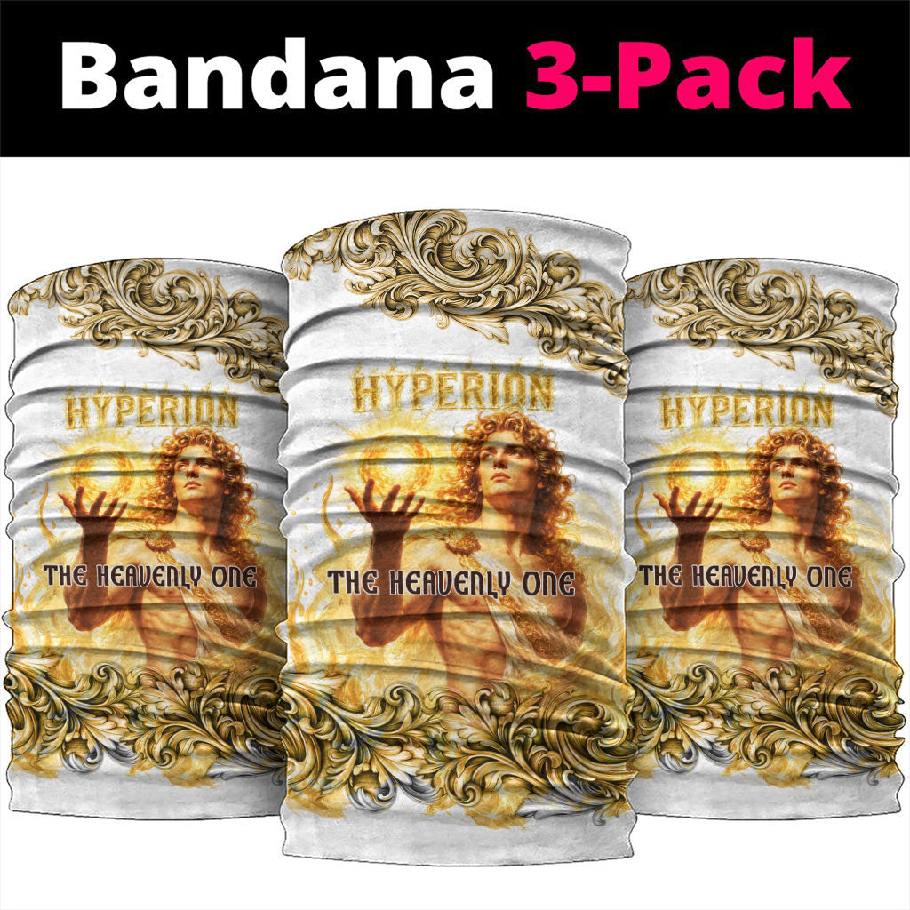 Hyperion First Titan Of Light Neck Gaiter Ancient Greek Mythology Celestial God Gold Filigree Graphic Art